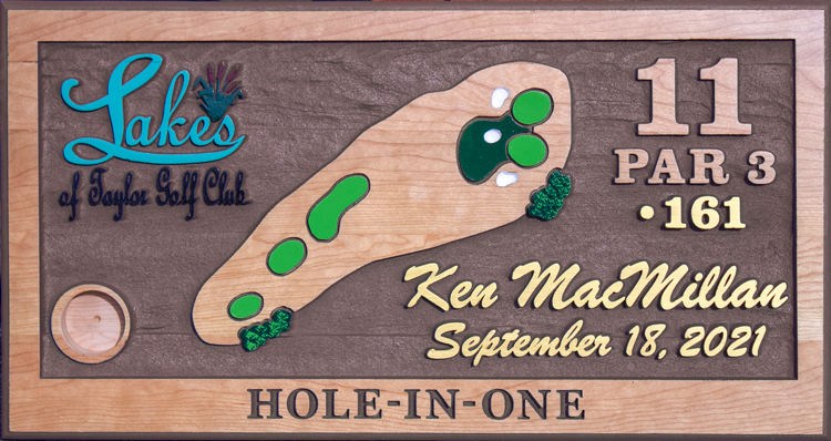 Alder Hole-In-One Plaque