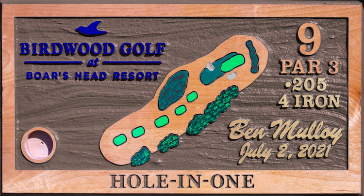 Alder Hole-In-One Plaque