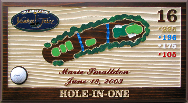 Walnut Hole-In-One Plaque